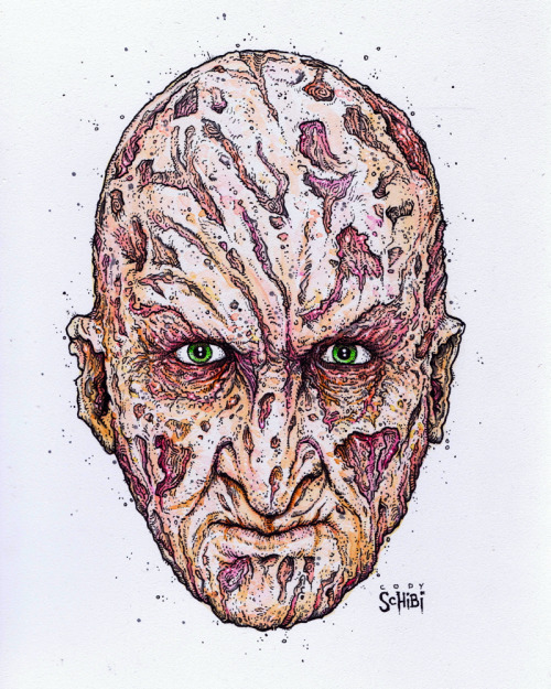 brokehorrorfan: Faces of Death by Cody Schibi for Guzu Gallery’s Icons of Horror gallery.