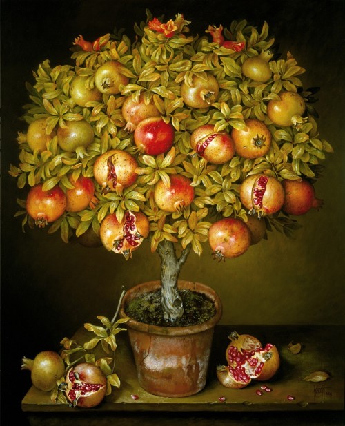 the-bureau-of-propaganda: Potted Pomegranate Tree - Jose Escofet