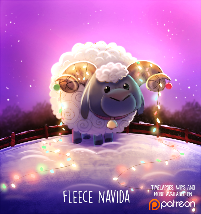 cryptid-creations: Daily Paint 1485. Fleece Navidad by Cryptid-Creations  Time-lapse,