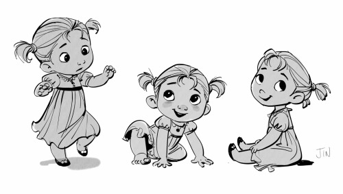 princehans: Baby Elsa &amp; Anna - from Jin Kim’s blog