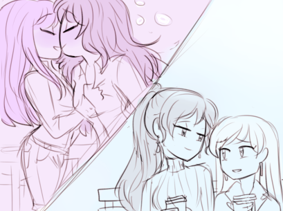 some lil chibi scenes from a very enjoyable college!au fanfic ifinally stumbled upon last night huhuhu///;;;///;/;/;/;/      