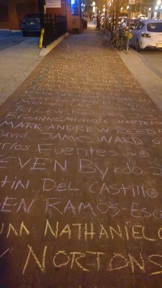 the-real-eye-to-see: An artist in Baltimore wrote names of fatal victims of the police