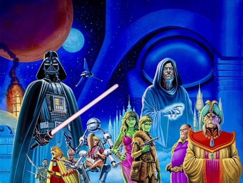 Vader’s Quest (1999) cover illustrations by Dave Gibbons and Angus McKie.