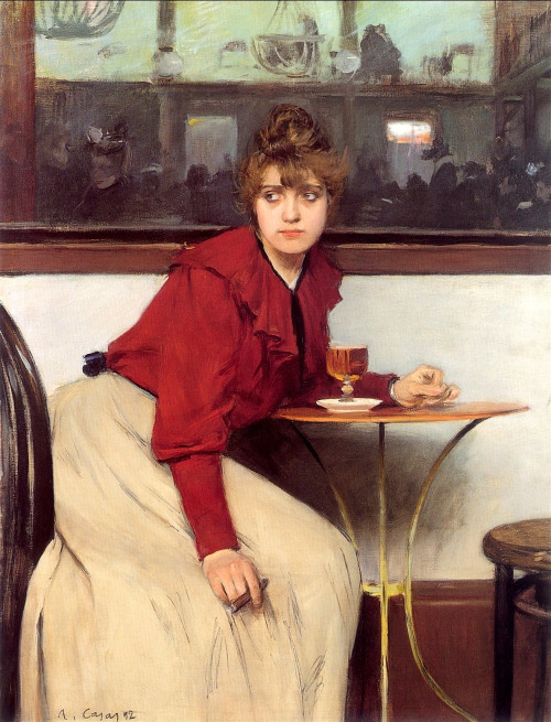 Madeleine. L'absenta, per Ramon Casas. Oli en tela, 117 x 90 cm; 1892.