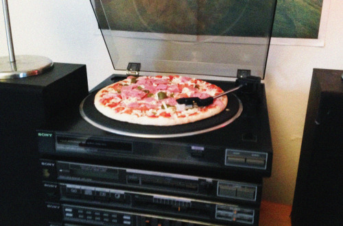 thejogging:  Tony; a self portrait of Neil Morrissey, 2013 11’ Pizza on 12’ turntable ◉ 