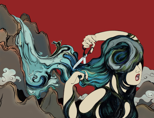 Siyu Chen (Chinese, b. China, based Germany) - Ponytail, 2010  Digital Arts: Paintings