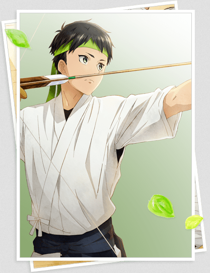 fencer-x:  TSURU-NE [Kazemai High School Japanese Archery Club]“I want to make a beautiful sound with my bowstring.”Narumiya Minato was a member of his middle school Japanese archery club. After being selected to participate in the team match, he