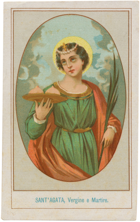 santsebastian:  royalturkeyz:  fandomsandfeminism:   fandomsandfeminism:  Look, I dont know a lot about saints and Catholicism,  but I know St. Agatha is always depicted with her breasts on a plate, and that’s sure something  Just a few more. This is