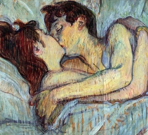 funvillain: lovers and embrace in art   henri de toulouse-lautrec, “in bed: the kiss”   /   joseph lorusso, “cafe lovers 4”   /   coldplay, “gravity” / malcolm liepke, “embrace”   /   egon schiele, “two women embracing” / ron hicks,