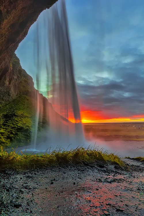 djferreira224:Inside Seljalandsfoss Falls, Iceland ~ by Fabio Serra 