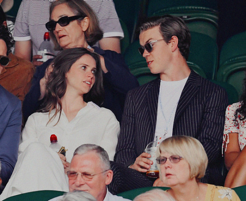 Felicity Jones &amp; Will Poulter at Wimbledon in 2019