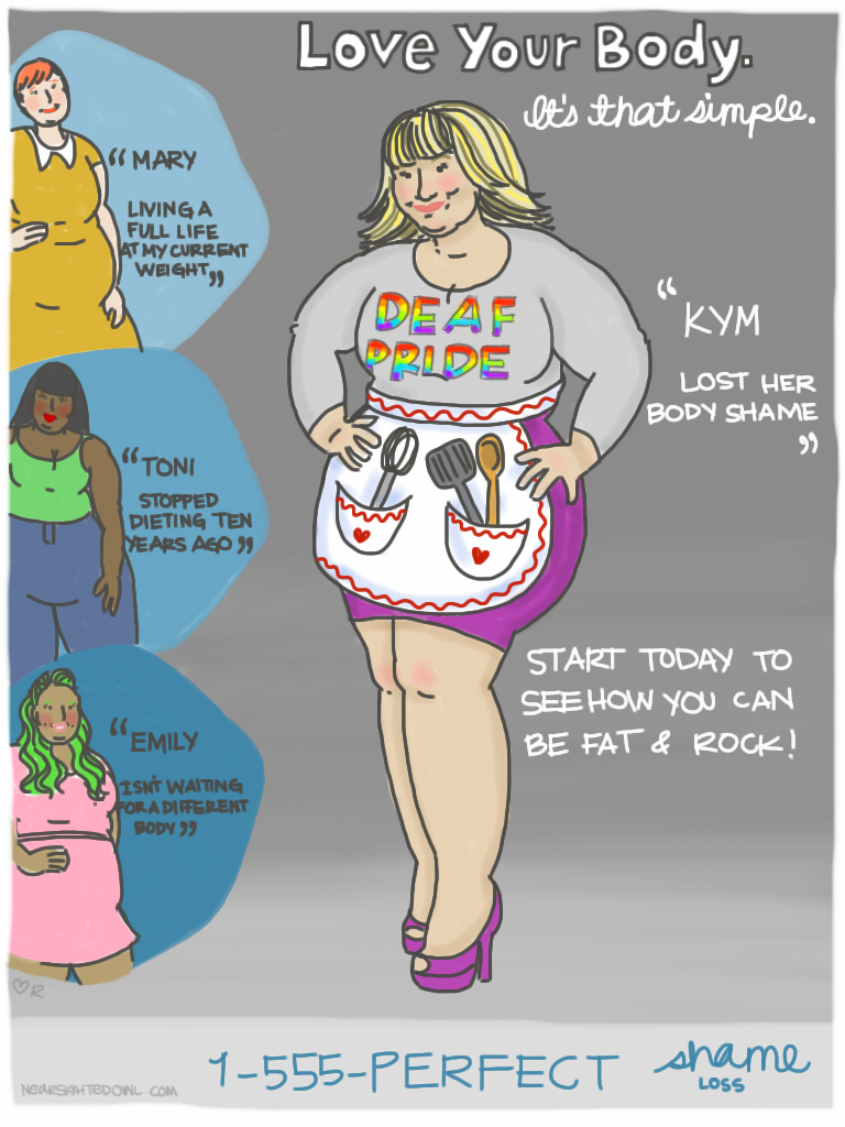 ok2befat:  badhairdayscarves:Happy being fat!  Very happy. &lt;3 