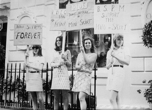 retrogirly:  Protesting for Mini Skirts, 1966 