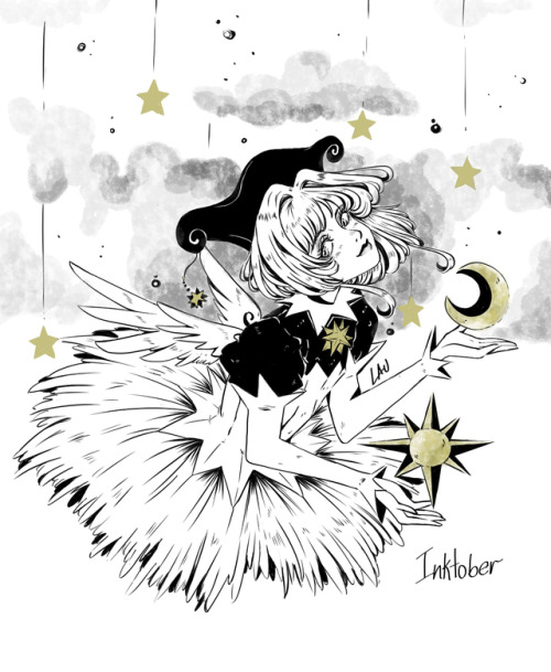  Para el inktober del día 8 el tema es star se me ocurrió hacer a la bruja estrella del anime shojo