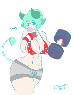 bewbchan:  Claire’s tiny buff sister Meyrl