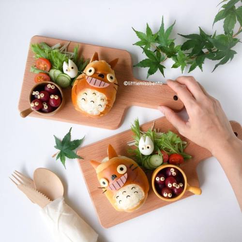 Totoro themed yummies from Little Miss Bento