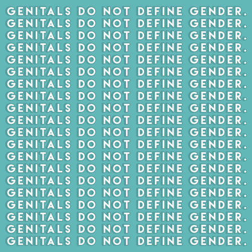 sheisrecovering: GENITALS DO NOT DEFINE GENDER ♡ !!! 