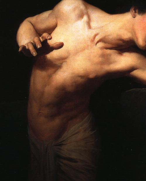seeliequeene: Narcissus (detail), Gyula Benczur, 1881