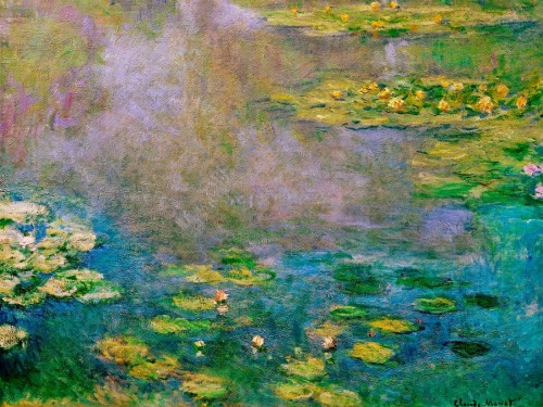 dappledwithshadow:Claude Monet, Waterlilies, c.1906.