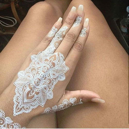 Porn Pics jedavu:      Stunning White Henna Tattoos