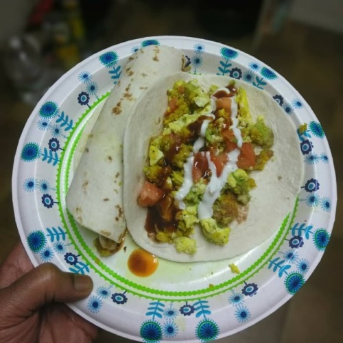 The finished product is delicious Veggie tacos are ready  What&rsquo;s your favorite vegetarian 