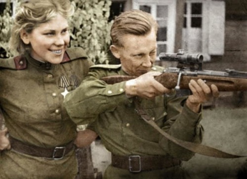 ww1ww2photosfilms:Roza Georgiyevna Shanina; 3 April 1924 – 28 January 1945, was a Soviet sniper duri