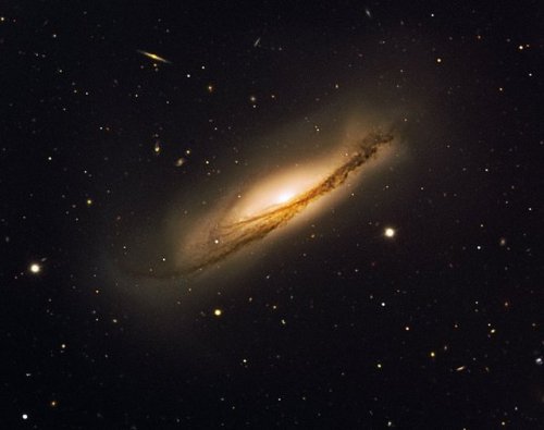 spinningblueball - The beautiful edge-on spiral galaxy NGC 3190