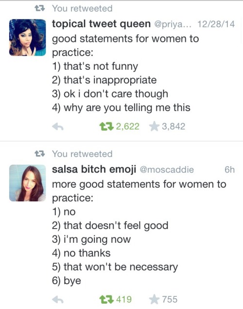 gee-whatsgoingonhere: misandry-mermaid: ethiopienne: yoooooo Here’s some more: You interrupted