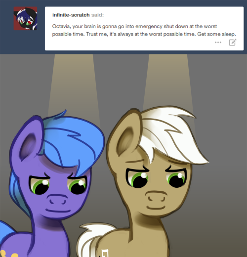 ask-canterlot-musicians:  Oh no the tea!   ;w; Get some rest Octy~