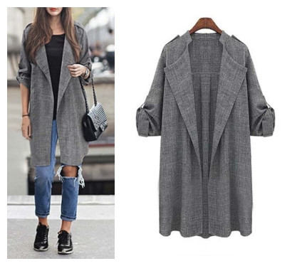 ohsointensecandy: Fashion Oversize Tops (Size S-4XL) 2 in 1 Denim Coat (25% Off)