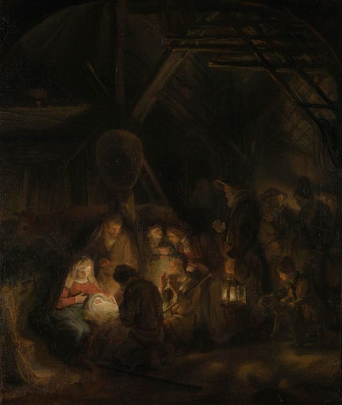 The Adoration of the Shepherds, 1646, Pupil of Rembrandt van Rijn 
