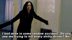 krysten-ritter:  So go after the big green guy or the flag waver. I wasn’t even there!