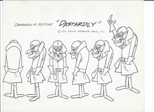 talesfromweirdland: Hanna-Barbera model sheets for Penelope Pitstop, Dick Dastardly and Muttley. Oh,