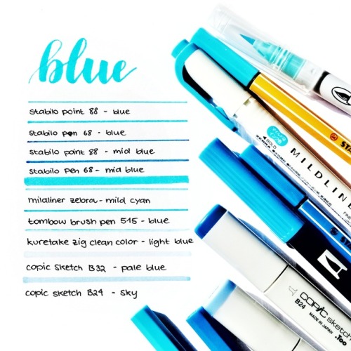 nephena-studies: [08/09/2017 09:43] Color coded swatches of my favorite pens  //these gained about z
