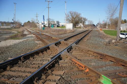 Railway tracks near First and Dundas Streets (photographer: Giles Whitaker)