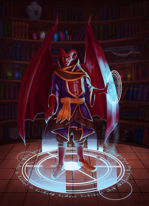 a commission from last month of a geomancer! this was a lot of work but i’m happy with it!commission