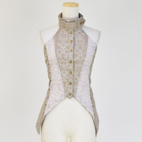 steampunk-and-junk:  New shirts in stock @ kincs web shop ハイネックコルセット  (BBD18-H505 BK/M)￥15,120 （本体価格  ￥14,000） 