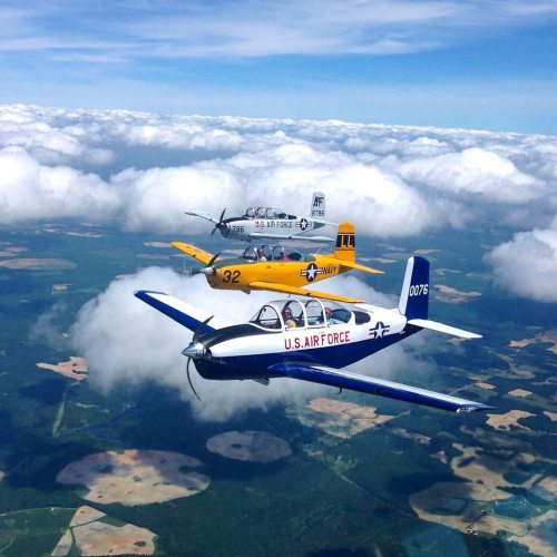 centreforaviation: Celebrated Father’s Day with a Grandfather-Father-Son formation flight. Her