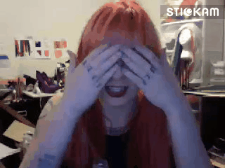 ikearstin:  Some of the gifs people made of me during the show last night LOL www.stickam.com/ikearstin