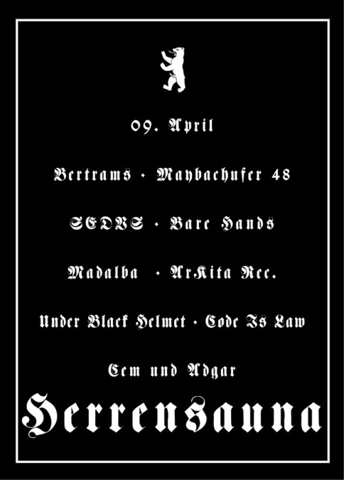 Herrensauna #4 Artwork by Fritz Schiffers April 9th, 2016 at Bertrams Maybachufer 48, Berlin German