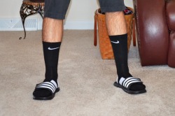 bluesocksmell:  Thug Gangsta sandals and sock guy