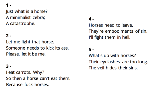 so remember how i wrote a bunch of horse haikus and submitted them to my college’s publication
