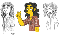 I drew myself in different styles.Can you