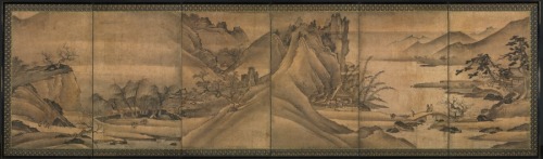 Landscape of the Four Seasons, Yi Sumun, early 1500s, Cleveland Museum of Art: Korean ArtYi Sumun is