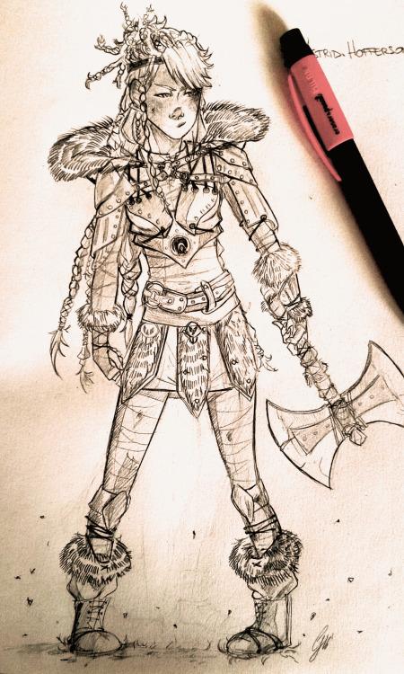mijisi:  I’m trying a new style… And I wanted to draw Astrid and Ruffnut in some other 
