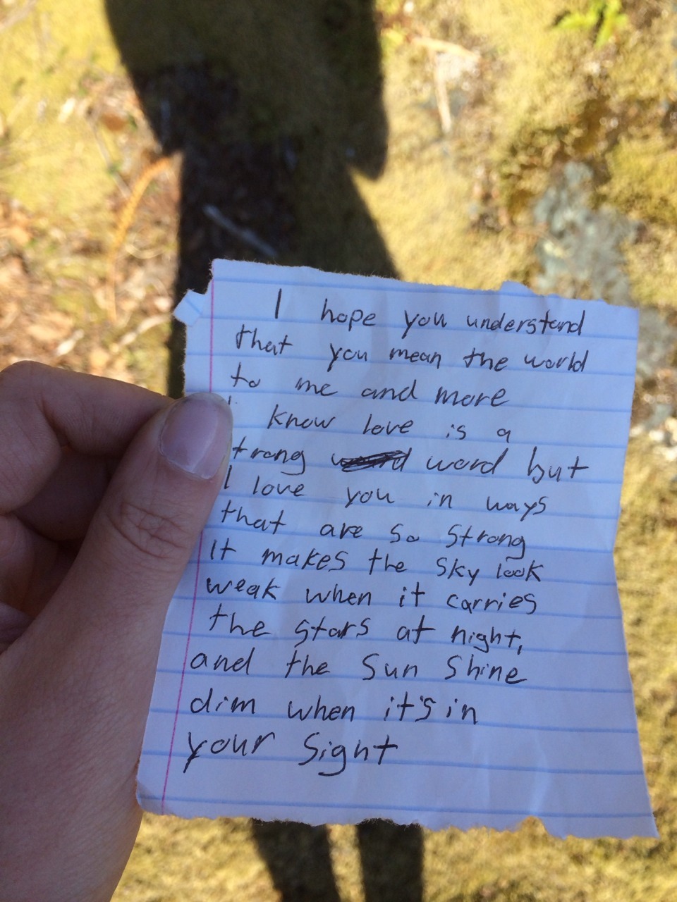 today-the-world-is-ugly:  I found another note in my pocket  I hope you understand