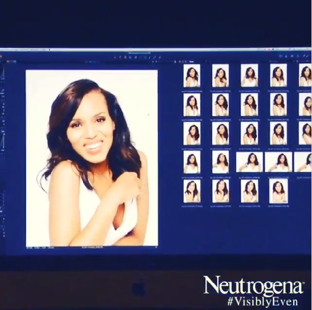 scandalmoments:
““ Yay! My 1st commercial with #Neutrogena debuts during #Scandal finale. BTS sneak peek. #VisiblyEven… http://t.co/yEXLQm3Pzx
— kerry washington (@kerrywashington) April 14, 2014” ”