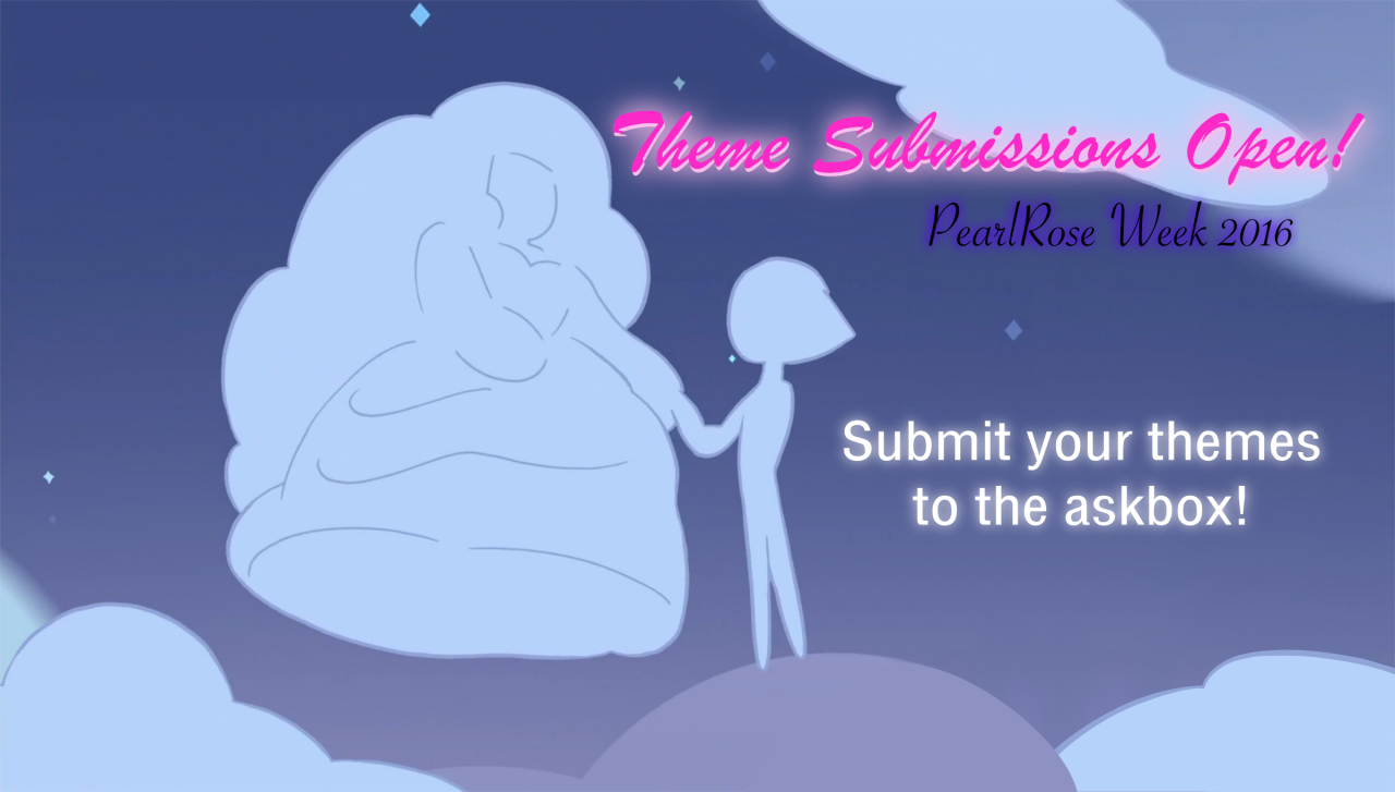 pearlroseweek:   Pearlrose Week 2016 theme submissions are OPEN! Welcome back, everyone!
