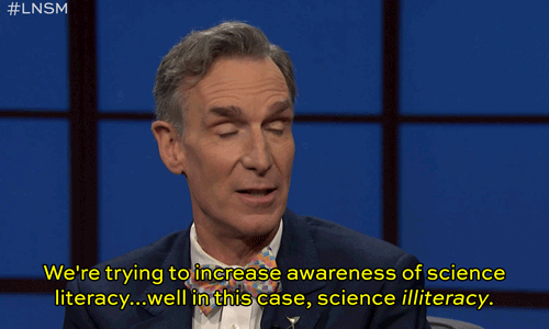 latenightseth:  Bill Nye gets serious about science awareness. 