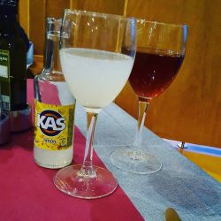 When in Spain wine with everything :) by